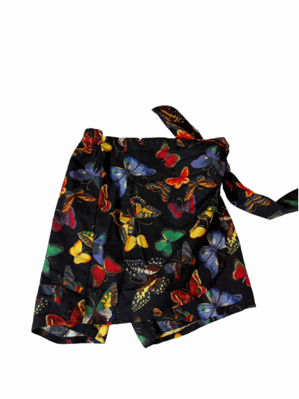 Bercot Kids Butterfly Print Wrap Skort 4T Made in USA Cotton Vintage